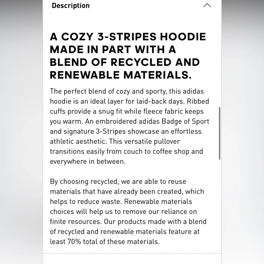 Adidas Black Zip-Up with White Accents